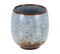 QUARKZMAN Tazze Tè Cinesi in Ceramica 5,75oz Set Tè Gong Fu Tradizionale Tazza Tè in Ceramica Giapponese Senza Manico Tazza Caffè Piccola per Mate Tè Caffè Vino Bevande, Azzurro