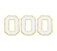 QUARKZMAN Toppe Numeriche in Chenille 4.4" Autoadesive Numero 0 Toppa Ricamata Cucire Lettere Adesivi Applicazione per Riparare Vestiti Jeans Scarpe Cappello DIY (Bianco, Confezione da 3)
