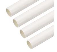 QUARKZMAN Tubo In PVC 0.5m/20" Lunghezza 25mm Diametro Esterno Canalizzazione Cavi Bianco Tubo Dritto Per Installazione Elettrica Confezione Da 4