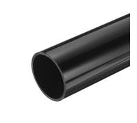 QUARKZMAN tubo in PVC, diametro 57 mm, lunghezza 0,33 m, rotondo, in plastica, per giardino, acquario, canale per cavi, ventilazione (nero)