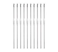 QUARKZMAN Uncinetto Uncino Acciaio Inox Acciaio 2,5mm Ferri Maglia Ferri da Uncinetto per Filati Fai Da Te Filato Artigianale, 10pz