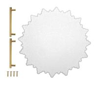 QUARKZMAN Vassoi Silicone 2pz Manici Dorati Motivi Mandala Resina Epossidica Vassoi Resina per Progetti Artistici, Realizzazione Vassoi Finti Agata, Decorazione Domestica, 9.4x9.4 Pollici