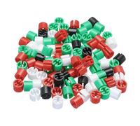 QUARKZMAN Vestiti Appendiabiti Marcatori Vuoto Etichette Adatta 3,5mm Asta per Indumento Codifica Colore Nero/Bianco/Rosso/Verde, 200pz