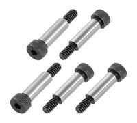 QUARKZMAN Viti a Spalla Testa Esagonale a Presa Esagonale in Acciaio Legato, Lunghezza Spalla 3/4", Diametro Spalla 1/4", Filettatura #10-24, 5pz
