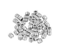 QUARKZMAN Viti A Testa Cava, 50Pz M4x4mm Metriche - 316 Acciaio Inossidabile Viti A Testa Cava Esagonali Senza Testa A Punta Tronca, Per Riparazione Strumenti Compatti, Macchinari (Argento)