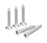 QUARKZMAN Viti A Testa Cilindrata Con Testa Torx, 60Pcs M5 x 35mm Acciaio Inossidabile 304 Viti Antimanomissione Per Lamiera Con Punta T25, Per Legno, Industria Meccanica (Argento)