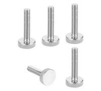 QUARKZMAN Viti A Testa Zigrinata M6x35mm, Viti A Testa Piatta In Acciaio Inossidabile 304 Testa Zigrinata Diamantata Metric Bulloni A Mano Boccole Di Presa Elementi, Diametro 16mm 5 Pezzi