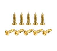 QUARKZMAN Viti in Ottone per Legno, M2.5x8mm Phillips Testa Piatta Connettore Autofilettante per Cerniere per Porte, Mobili in Legno, Elettrodomestici 25pz