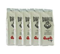 QUARTA Caffè Miscela BAROCCO ARABICA gusto corposo macinato 250gr - 5 buste con valvola salva aroma Fine blend of coffee processed in Salento, Apulia, Italy Feine kaffeemischung aus salento, apulien
