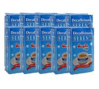 QUARTA Caffè varietà SERENO DECAFFEINATO MACINATO- DECAFFEINATO CON procedimento completamente NATURALE 250gr Gusto raffinato e un aroma deciso - 10 confezione da 250gr. Prodotto in Puglia, Salento