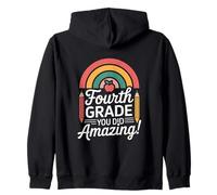 Quarta elementare You Did Amazing School Rainbow Felpa con Cappuccio