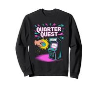 Quarter Quest Cultura Pop Retro Videogioco Felpa