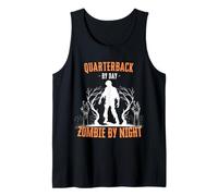 Quarterback di Day Zombie di Notte Divertente Halloween Creepy Canotta