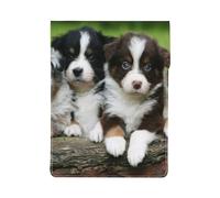 Quartetto di cuccioli di pastore australiano di piccola taglia, Custodia per laptop in pelle PU, borsa per notebook, custodia per laptop, custodia per tablet