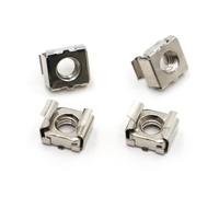 Quartetto in acciaio al carbonio nichelato Cassetta dado flottante Dadi a gabbia for carte di recinzione elastica M4 M5 M6 M8 M10(M5 10pcs)