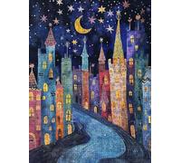 Quartiere Night View Puzzle 2000 Pezzi, 3D Puzzle per Adulti Impegnativo, Educa Puzzles Artistico, Divertente E Stimolante Puzzles Decorativo per La Famiglia, Regalo e Decorazione Pareti FNKL6-1107