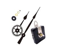 Quartz Clock Movement Mechanism for Wall Clocks up to 60cm Diameter 8mm Panel Thickness DIY Repair Replacement High Torque Silent with Long Hands (Black)