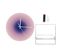 Quartz parete Clock 12 pollici batteria Operated vetro Silent Gradient blu