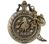 Quartz Pocket Watch Chain Necklace Pendant Pocket Watch Necklace Pocket Watch Wall Clock Men's and Women's Jewelry Accessories withRabbitAccessor