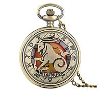 Quartz Pocket Watch Pendant Watches Necklace Pocket Watch Wall Clock Best Birthday Gifts for Men and Women Gemini