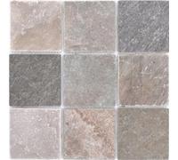 Quarzite pietra naturale mosaico piastrelle beige grigio parete pavimento doccia parete posteriore piastrelle bagno - MOS36-0210