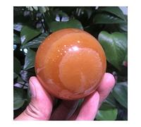 Quarzo cristallo naturale congelato giada gialla sfera energia Reiki pietra camera casa acquario decorazione accessori gemma supporto spirituale (dimensioni: 9-9,5 cm)