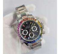 Quarzo d'acciaio variopinto dei strass degli uomini 40MM per il movimento VK63