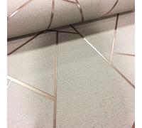 Quarzo Fractal Carta da Parati Geometrica - Fine Decor - Beige/Oro Rosa FD42282