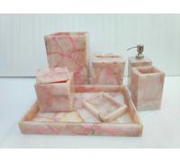 Quarzo Rosa Agata Gemma Bagno Set Accessori Casa Ufficio Decorazione