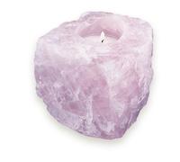 Quarzo Rosa Portalumino Con Candela