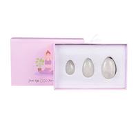 Quarzo Rosa Yoni Egg Set Donne Kegel Ginnico Massaggiatore di Giada Naturale Muscoli Serraggio Sfera di Cristallo Uova di Kegel con Scatola, Opale decorazione della stanza (Color : White Crystal)