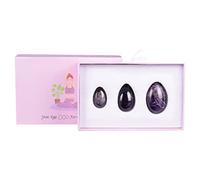 Quarzo Rosa Yoni Egg Set Donne Kegel Ginnico Massaggiatore di Giada Naturale Muscoli Serraggio Sfera di Cristallo Uova di Kegel con Scatola, Opale decorazione della stanza (Color : Amethyst)