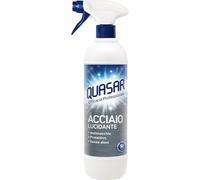 Quasar - Acciaio Lucidante - Antimacchia, Protettivo e Senza Aloni - 680 ml (Confezione da 6)