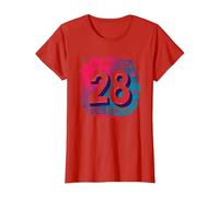 Quasi 30, Regalo per Il 28° Compleanno di Still Flirty Maglietta, Donna, Rosso, L
