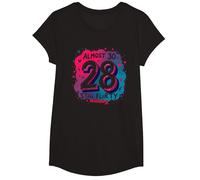 Quasi 30, Regalo per Il 28° Compleanno di Still Flirty Maglietta, Ragazze, Nero, L