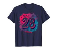 Quasi 30, Regalo per Il 28° Compleanno di Still Flirty Maglietta, Uomo, Navy, L