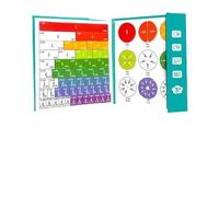 Quasila del libro dimostrativo di frazione magnetica, piastrelle di frazione con codice colore e circoli Manipolativi matematici, puzzle educativo impostato per la scuola elementare (1set)