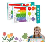 Quasila del libro dimostrativo di frazione magnetica, piastrelle di frazione con codice colore e circoli Manipolativi matematici, puzzle educativo impostato per la scuola elementare (2set)