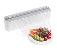 Quasziwa Dispenser Pellicola e Alluminio a Parete - Montaggio Magnetico Senza Fori, Taglia Pellicola - Sicurezza e Taglio Preciso, Organizzatore Cucina Salvaspazio - Adatto a Rotoli fino 150 m, Bianco