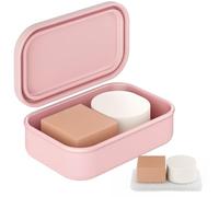 Quatish Portasapone da viaggio a tenuta stagna, grande portasapone con strato drenante, porta sapone in silicone per bagno, viaggi, campeggio, all'aperto, palestra, portatile, rosa
