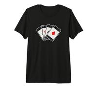 Quattro Assi Poker Card & Smartphone Gioco D'Azzardo Maglietta Premium