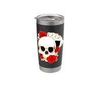 Quattro assi Skull Roses Poker Gioco D'azzardo Card Art Bicchiere termico in acciaio inox doppia parete