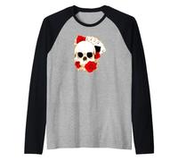 Quattro Assi Skull Roses Poker Gioco D'Azzardo Card Art Maglia con Maniche Raglan