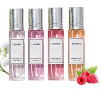 Quattro bottiglie di spray di profumo, frutto di granato, peonia, aroma di gelmonio e gigli di arancio, aroma di fiori dolci naturali, fragranza per il corpo della donna di viaggio