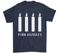 Quattro Candele Forcella Maniglie Divertente Due Ronnies Uomo Maglia 100% Cotone