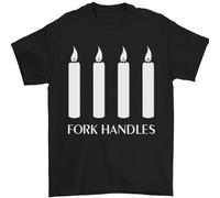 Quattro Candele Forcella Maniglie Divertente Due Ronnies Uomo Maglia 100% Cotone