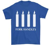 Quattro Candele Forcella Maniglie Divertente Due Ronnies Uomo Maglia 100% Cotone