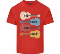 Quattro Chitarre Ukulele Maglietta Bambini Ragazzi Ragazze