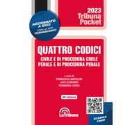 Quattro codici. Civile e di procedura civile, penale e di procedura penale...