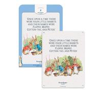 Quattro Conigli Da Beatrix Potter Autorizzato Grande Acciaio Insegna 40cm x 30cm